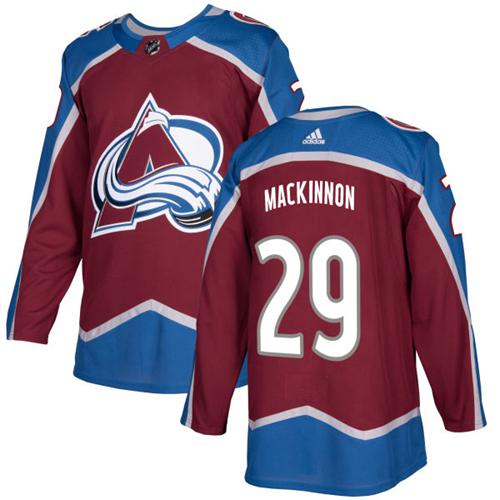 Adidas Colorado Avalanche 29 Nathan MacKinnon Burgundy Home Authentic Stitched Youth NHL Jersey
